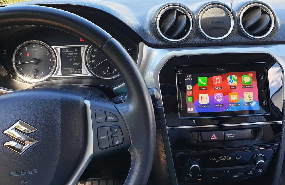 SUZUKI Nawigacja Polskie Menu CARPLAY Android Auto Janosik Mapa EUROPY
