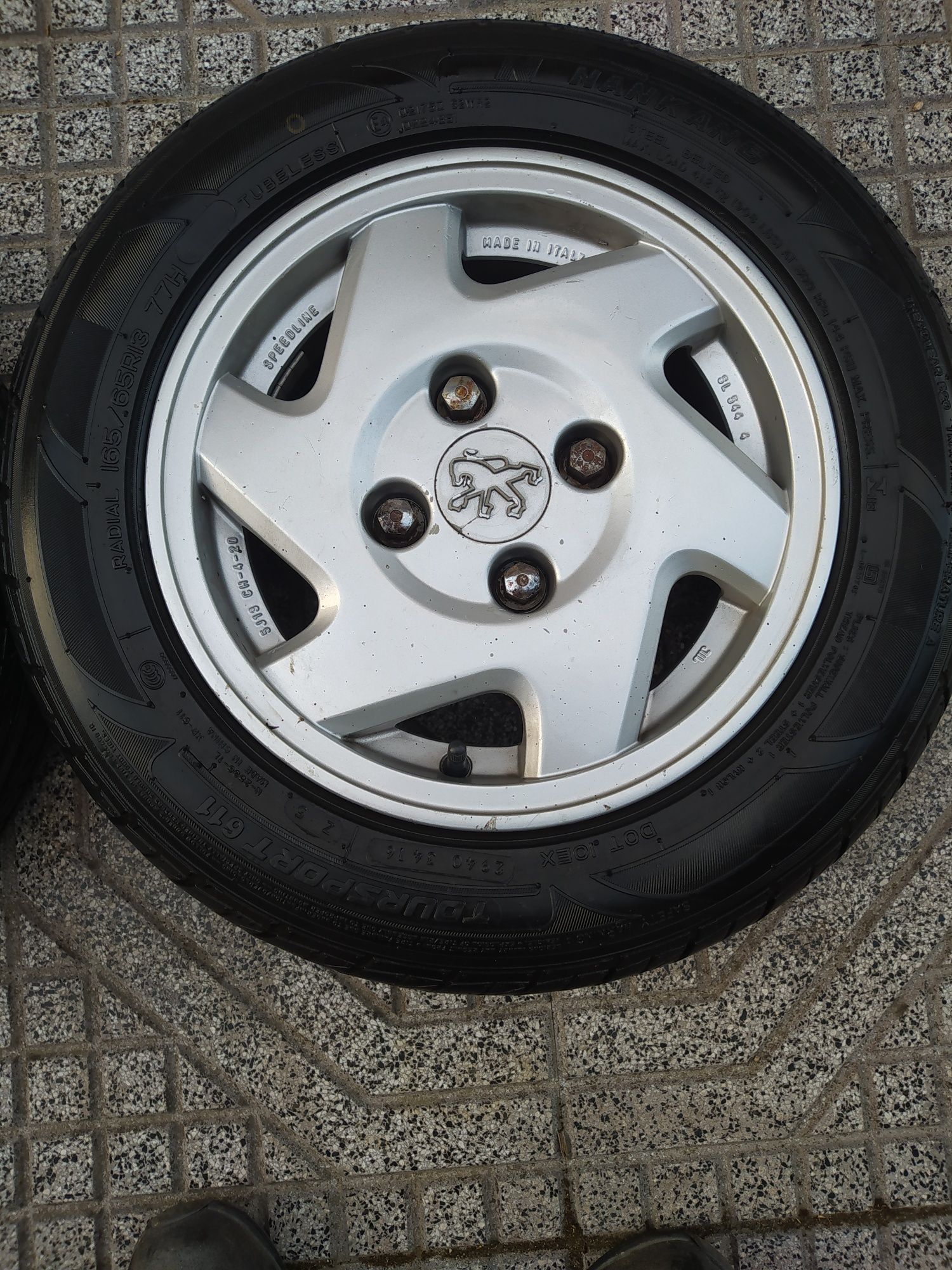 4 Jantes especiais número 13 para Peugeot 106 com os 4 peneus