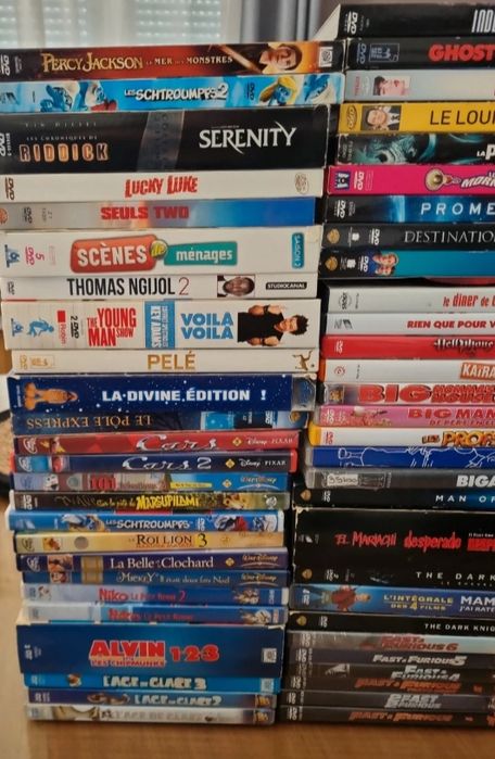 €1  por DVD filmes originais