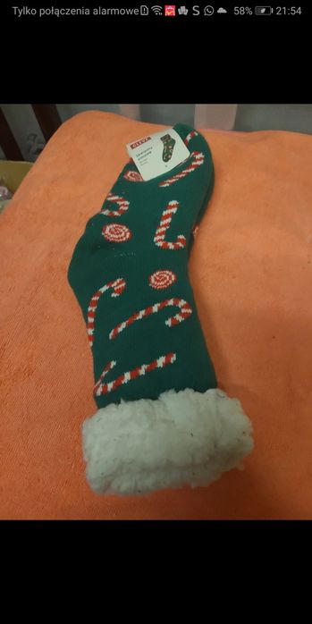 Skarpety ocieplane  świąteczne
