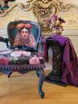 Fotel luksusowy Frida Kahlo w stylu boho