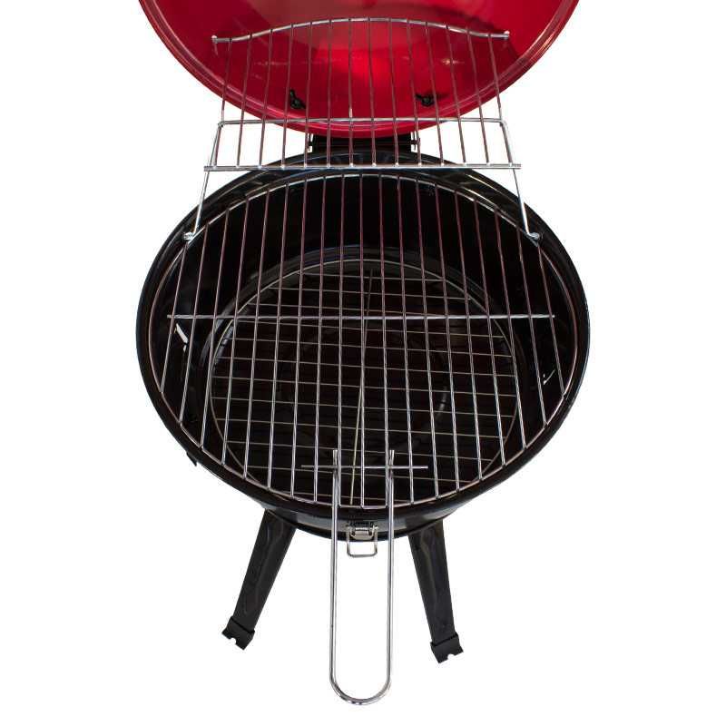 Grill okrągły węglowy kompaktowy z pokrywą GW0114 do ogrodu, kampera