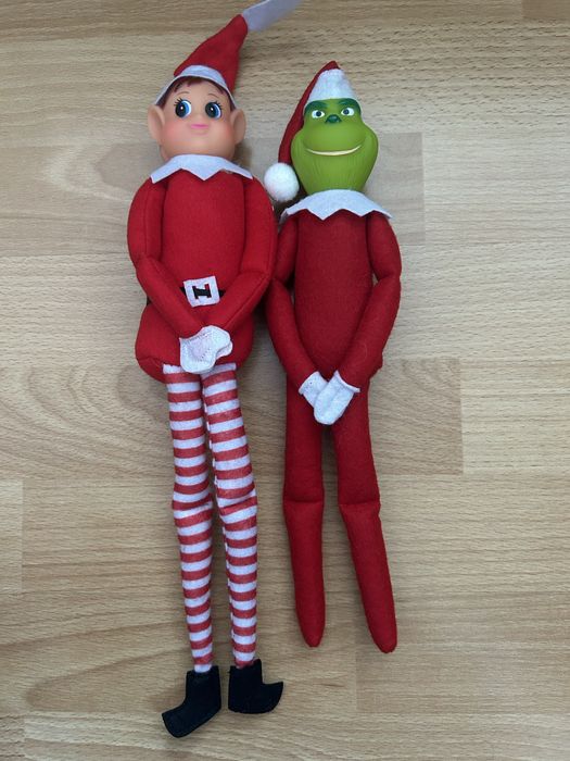 Elf on the shelf psotnik boże narodzenie grinch chłopiec dziewczynka