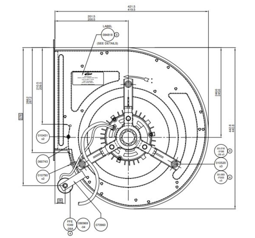 Torin Sifan Afzuig Motor 4250M3