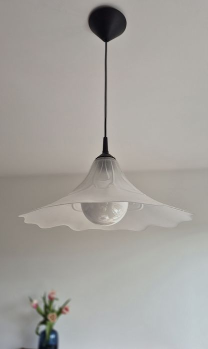 Lampa wisząca kwiat, Narva Leuchen Niemcy lata 70
