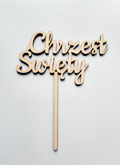 Chrzest Święty topper sklejka Dekoracje ślubne okolicznościowe