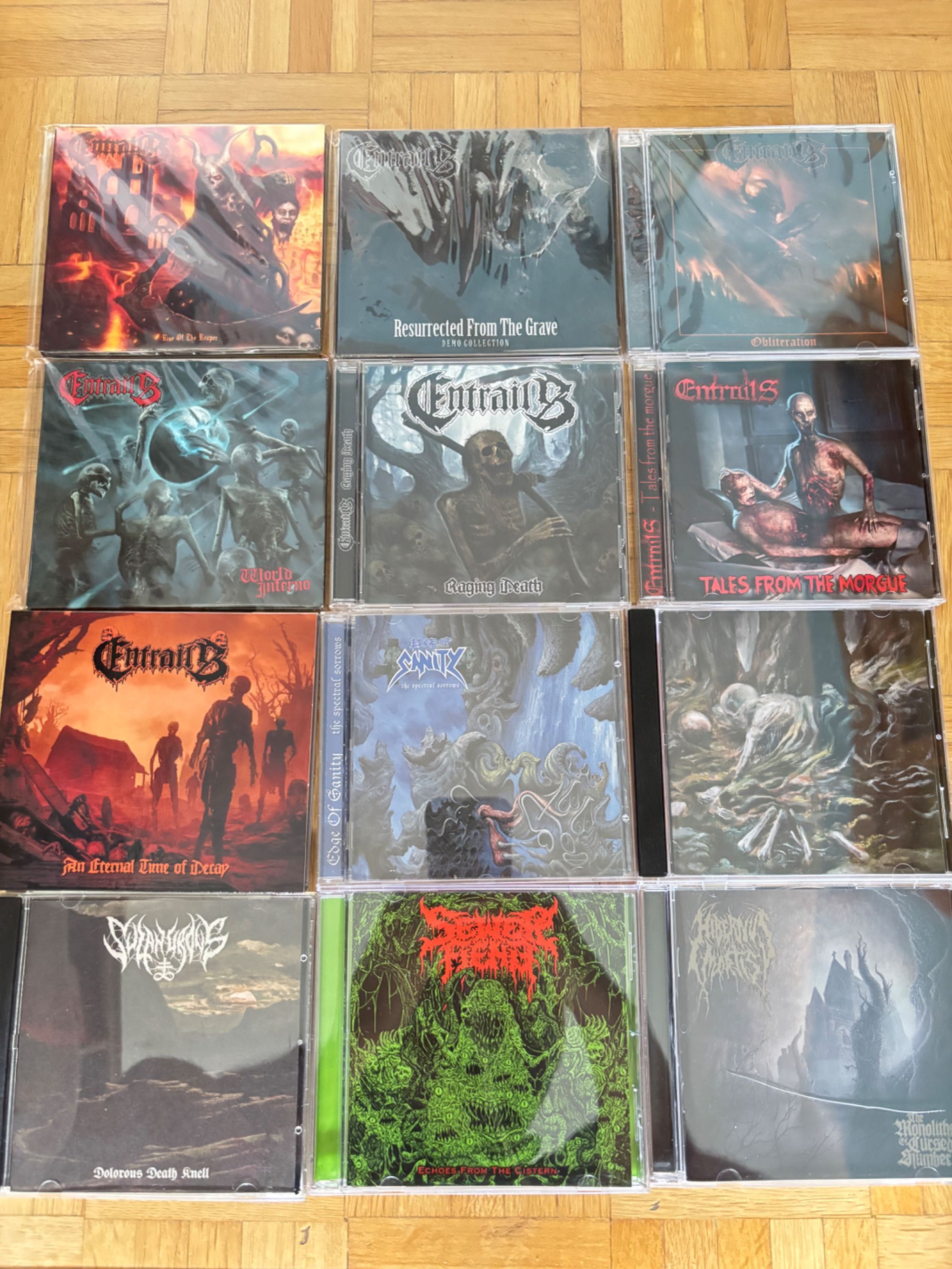 Zestaw 12 CD Entrails Edge of Sanity Krypts, death metal stan kdealny