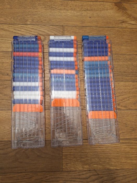 Nerf magazynki, 3x 18. Sprzedawane bez strzałek