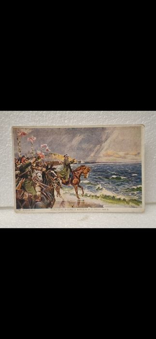 Zaślubiny z morzem Haller,pocztówka llRp W.Kossak