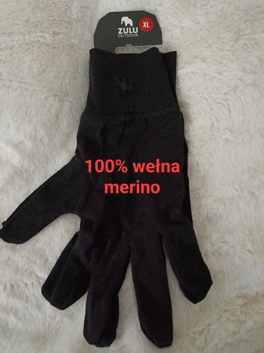 Rękawiczki Zulu wełna merino 100% XL