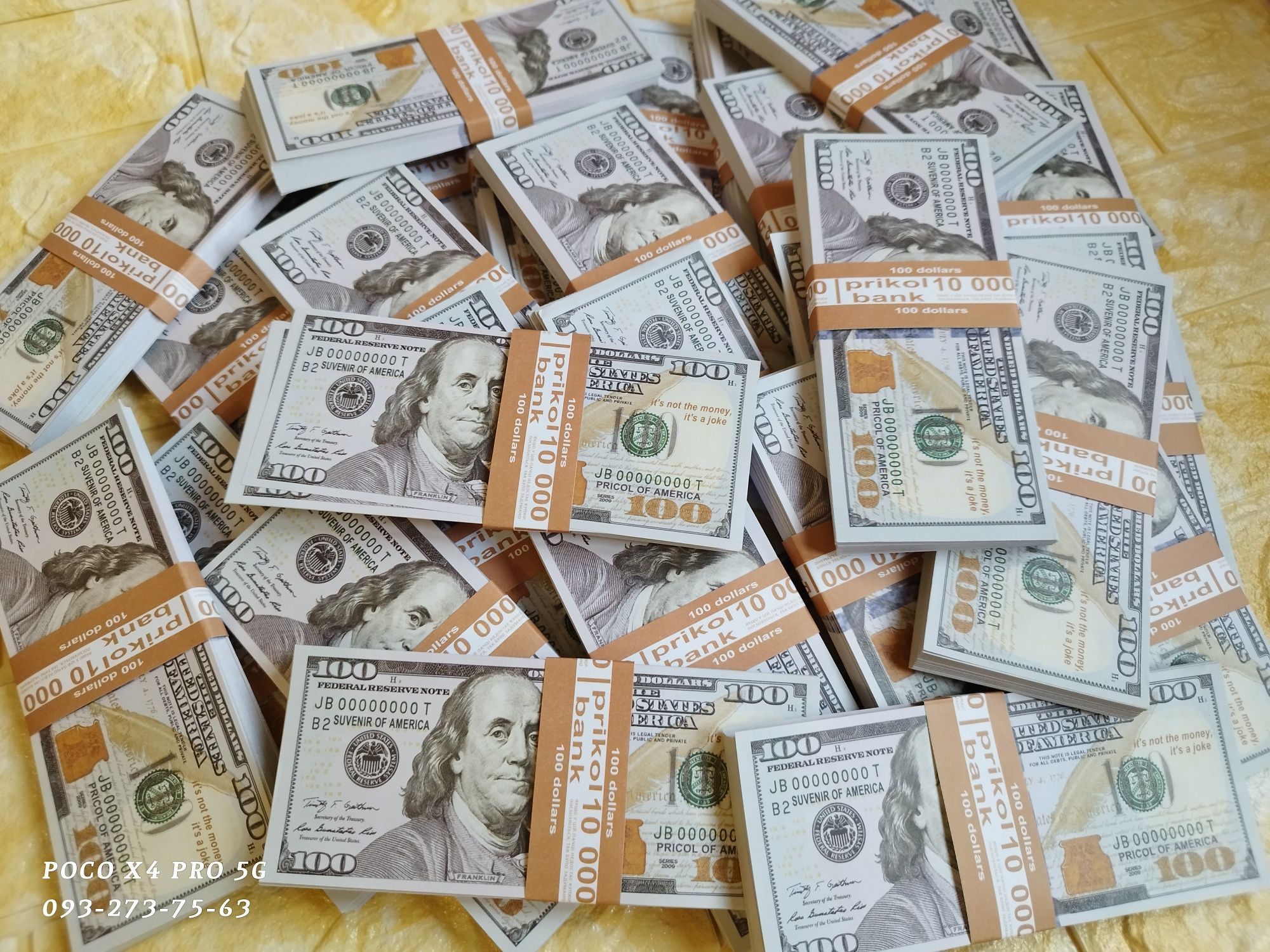 50 пачек 100 Долларов Сувенирные деньги Сувенірні гроші 100$