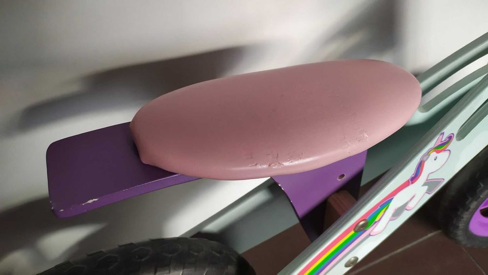Bicicleta unicórnio sem pedais para crianças de 2 a 5 anos