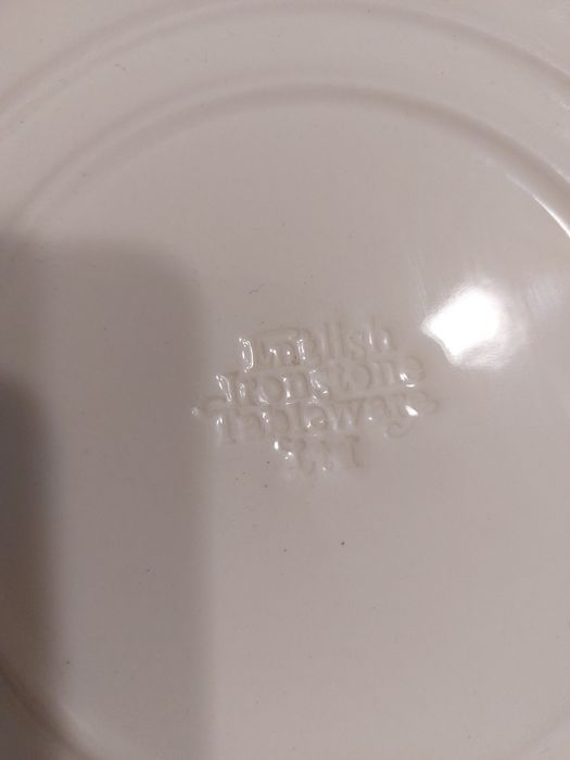 Angielski Kraj Angielski Ironstone Anglia Niebieski talerz płaski 24 c