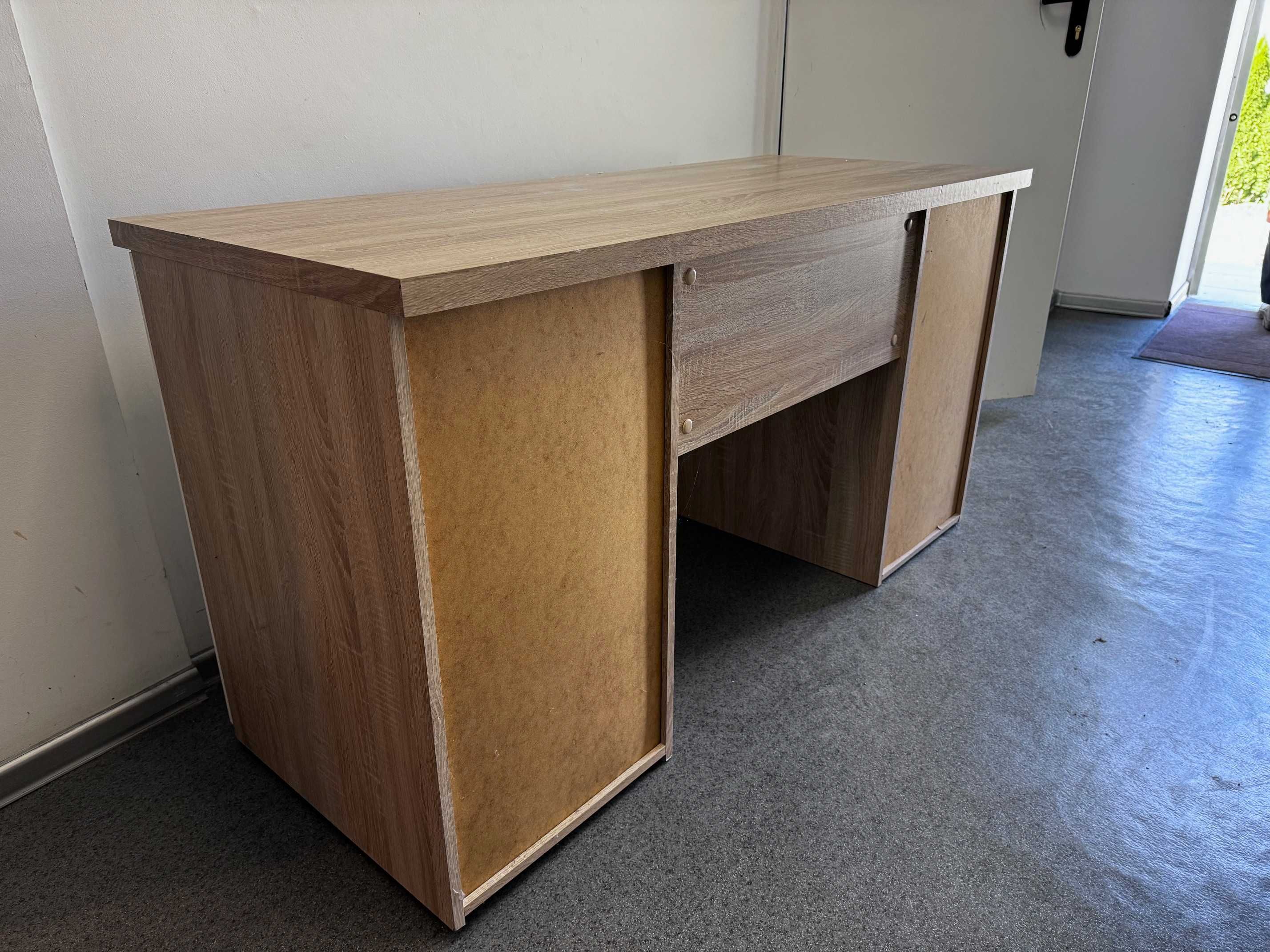 Duże solidne biurko z szufladami 145x60x80