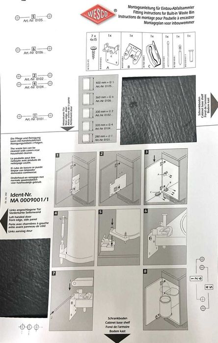 Caixote Lixo Interior Móvel