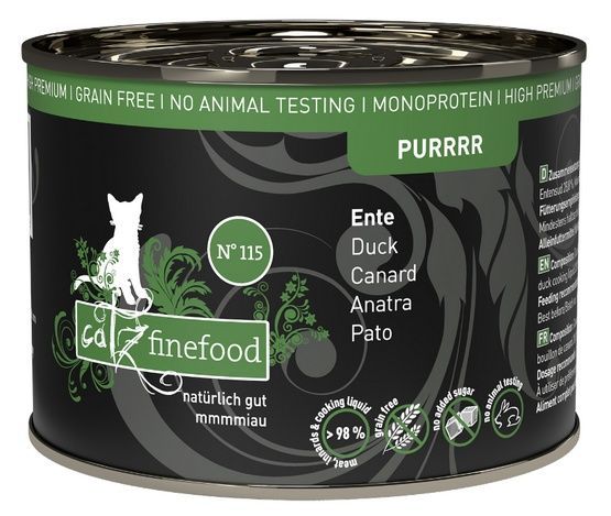 Monoproteinowa karma dla kota Catz Finefood Purrrr - 70% KACZKA 200g
