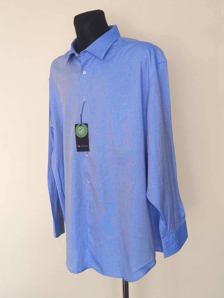 NOWA z metką duża (5XL) wizytowa niebieska męska koszula C&A premium