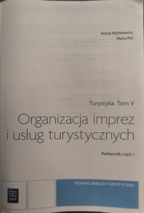 Organizacja imprez i usług turystycznych Tom V
