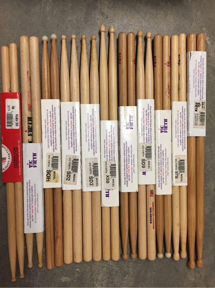 Baquetas Vic firth (novas) marimba / pedal bateria varetas  jazz