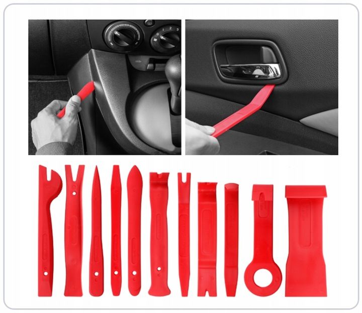 Zestaw Narzędzi Do Demontażu Usuwania Tapicerki Spinek Radia Ściągacze