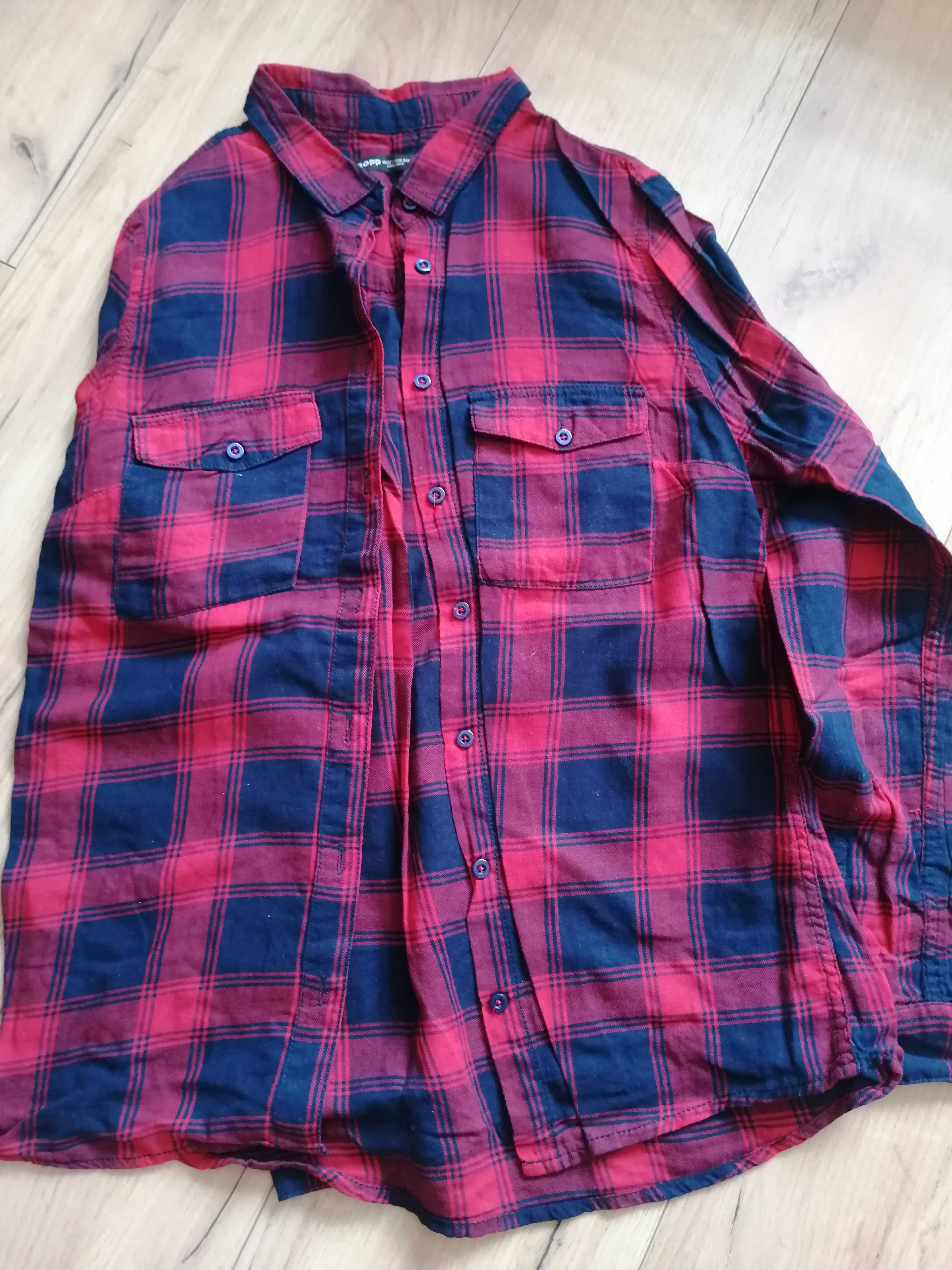 2x koszula damska w kratę House h&m oversize