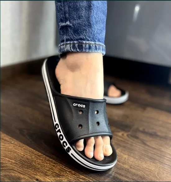 Тапочки Оригінал  крокс Crocs Bayband Slide Charcoal 36-44р