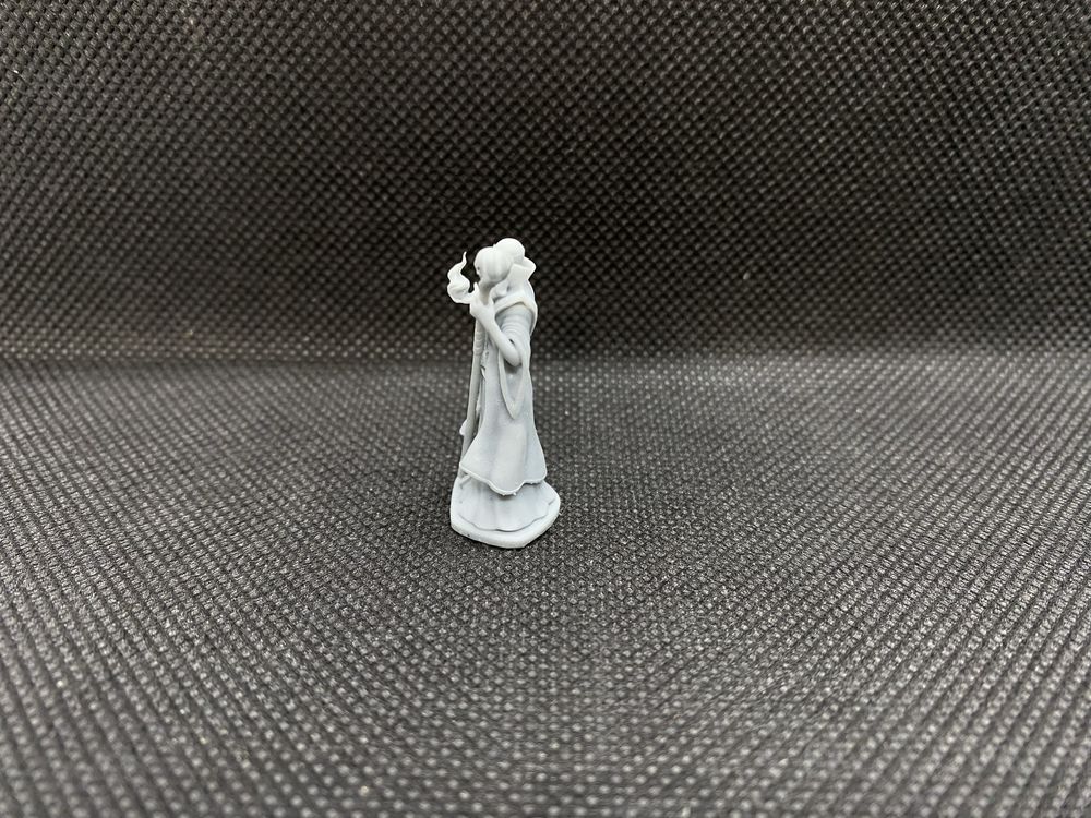 Czarnoksiężnik, figurka rpg druk 3d, podstawka 25 mm