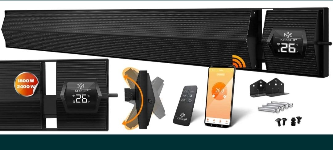 Grzejnik tarasowy kesser K-THP-18 1800w wifi pilot nowy