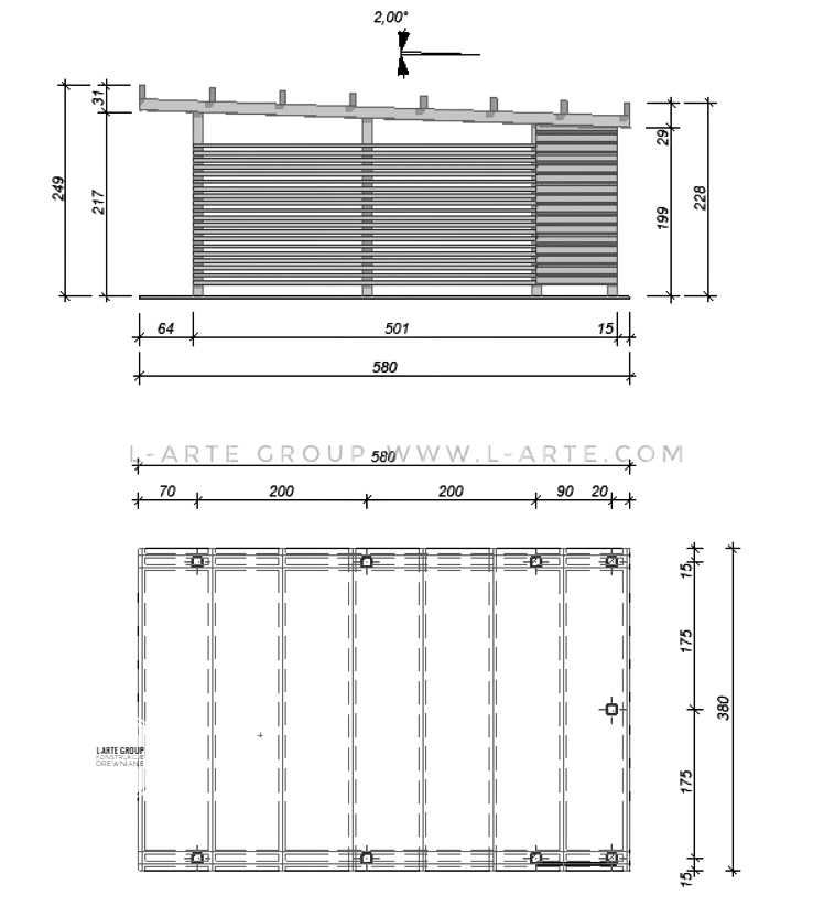 FRONTERA Carport Altana Wiata garażowa 580x380 cm
