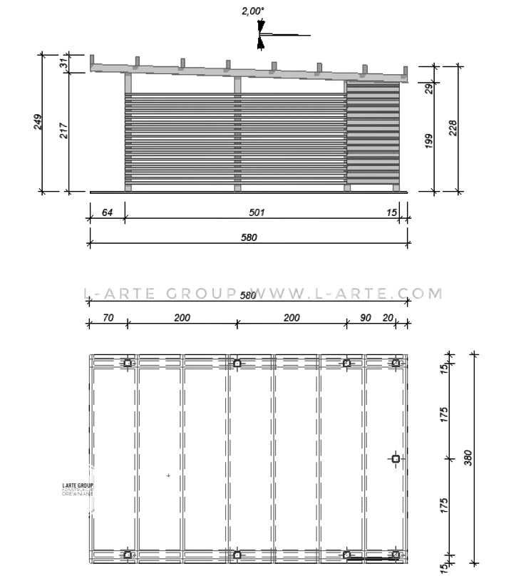 FRONTERA Carport Altana Wiata garażowa 580x380 cm