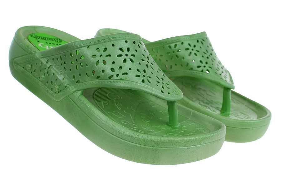 Rozmiar: 37 Klapki Japonki Meliski Buty Zielone 5691