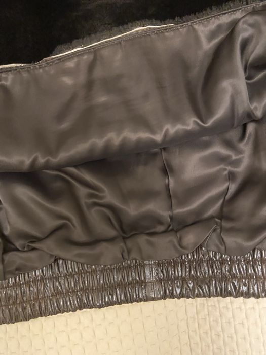 Мужская Кожаная куртка на меховой подстежке