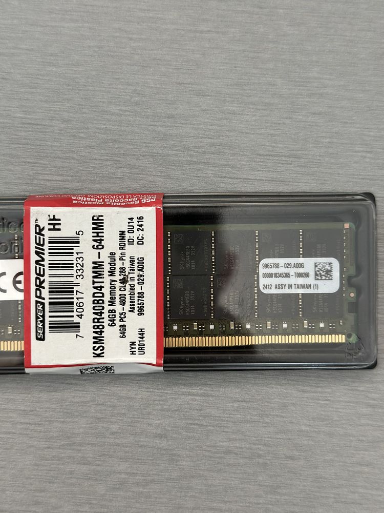 Pamięć RAM Kingston DDR5 64GB 4800MHz