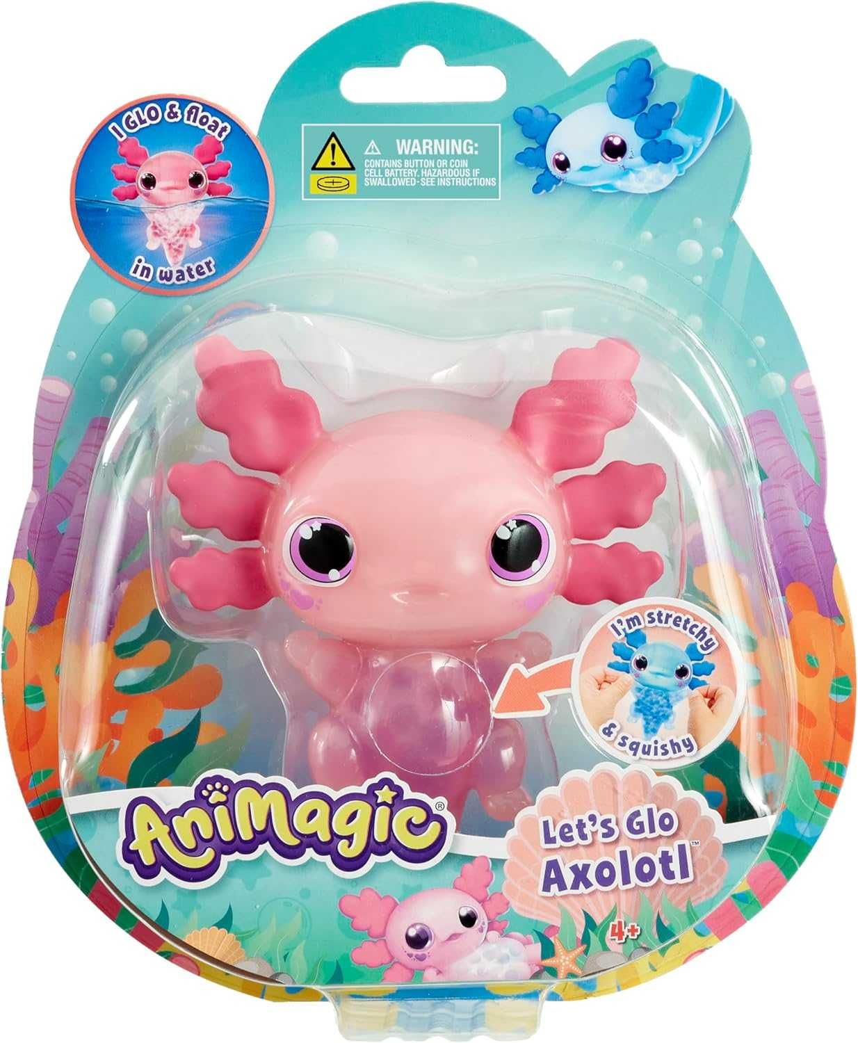 Інтерактивний Аксолотль Goliath Animagic Lets Glo Axolotl Світиться