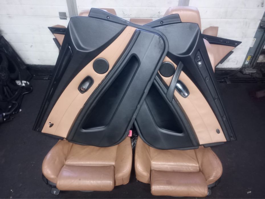 Bmw E61 lift fotele skórzane rude Mpakiet podgrzewane