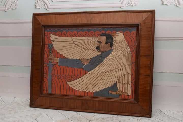 Edward Okuń Portret Marszałek Józef Piłsudski-1919 -Polski Stary Obraz