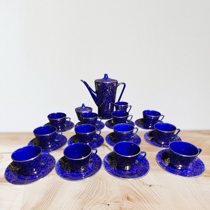 Serwis Chodzież Ira kobalt marmurek złocenia na 12 os.