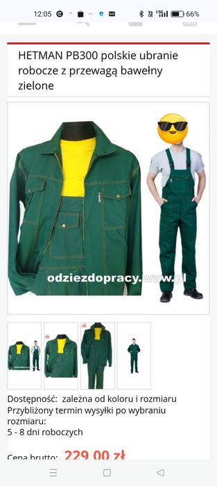 Odzież ochronna robocza