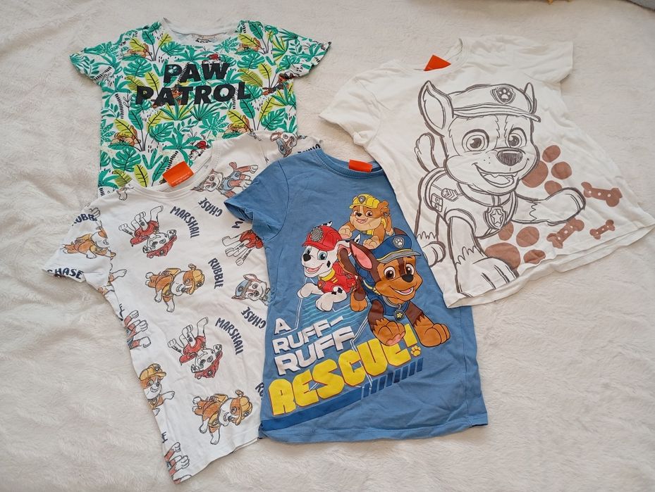 Koszulki bawełniane Psi Patrol 128/134