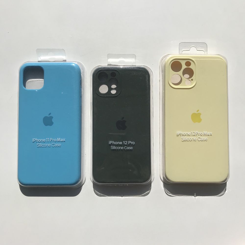 Silicone case iPhone 11 12 pro max чохол чехол айфон жовтий блакитний