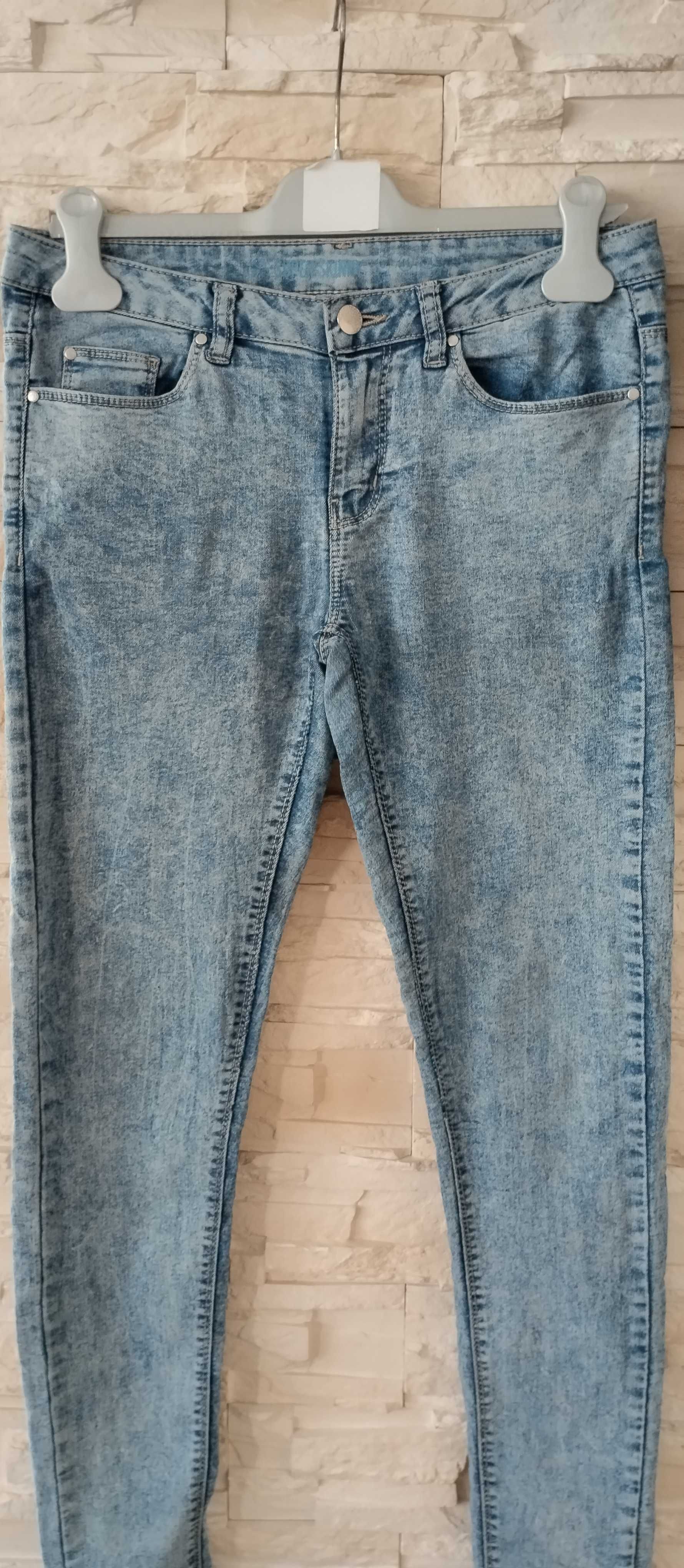 Spodnie jeansowe damskie marmurkowe 36 Denim Co