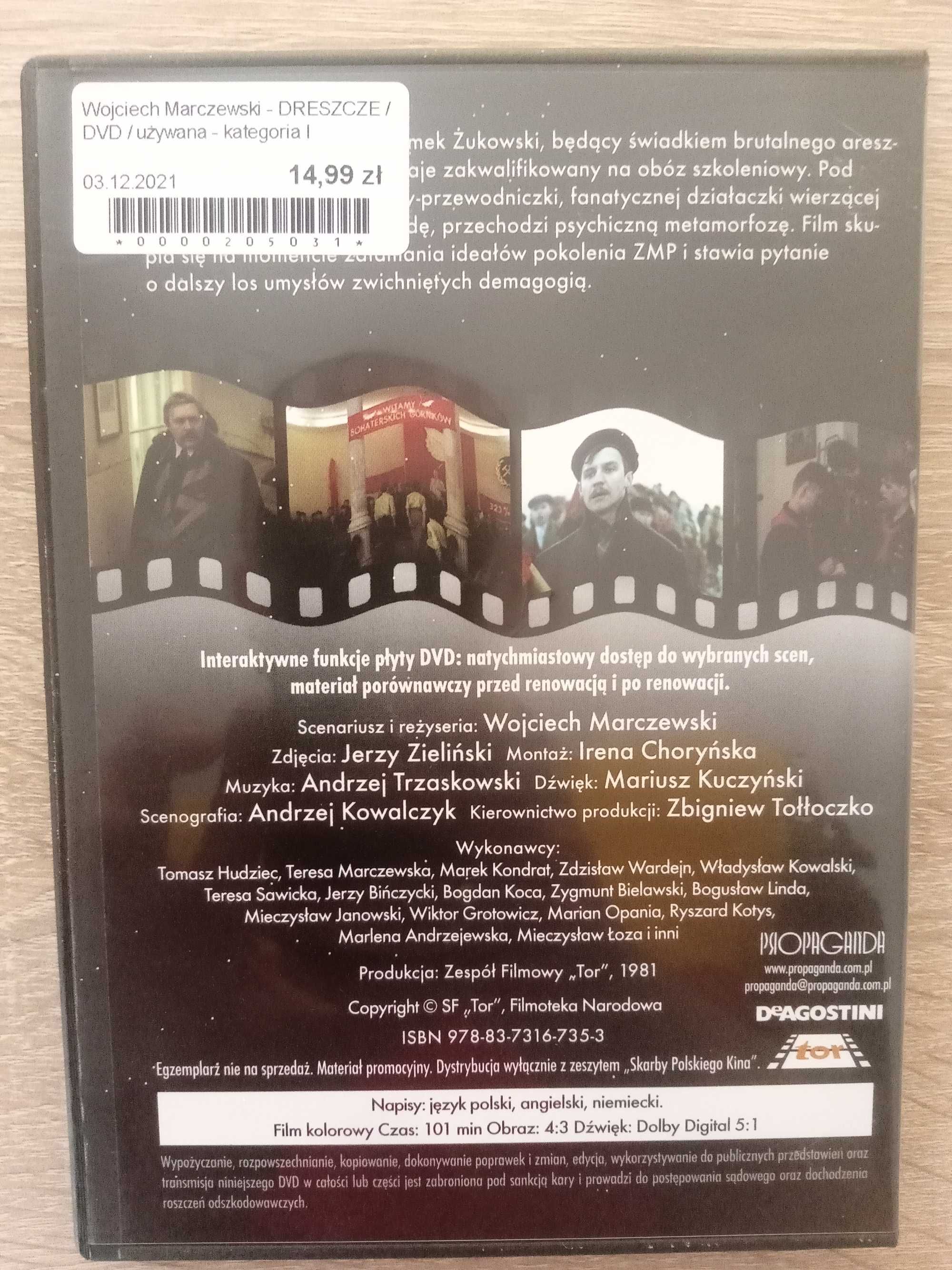 "Dreszcze" film na DVD