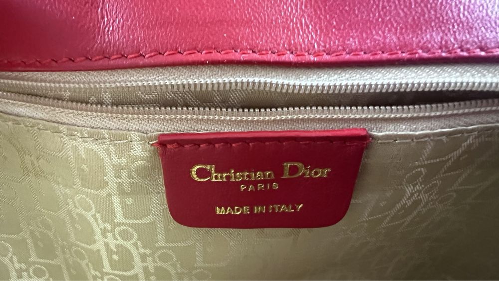 Torebka mała Christian Dior czerwona