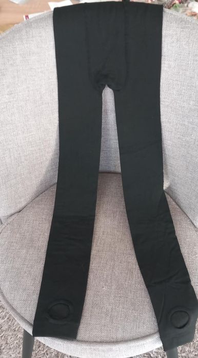 Czarne legginsy  narciarki,r.L