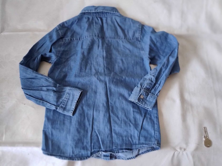 SUPER CENA Koszulka koszula dżinsowa fox & bunny by Sinsay 128 T-shirt