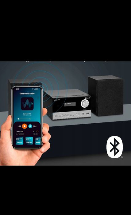 Mikrowieża fm bluetooth, cd