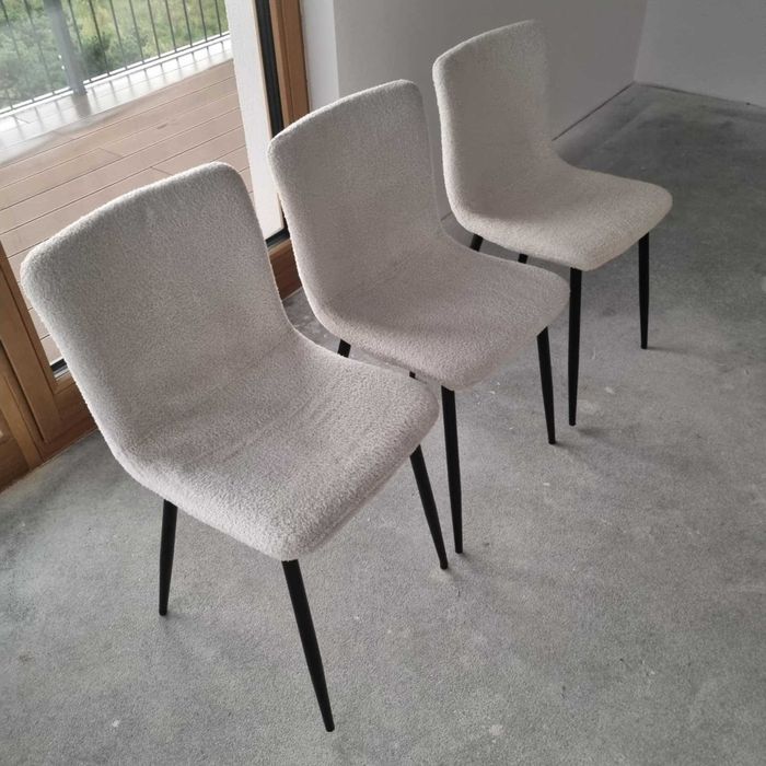 Krzesła tkanina boucle