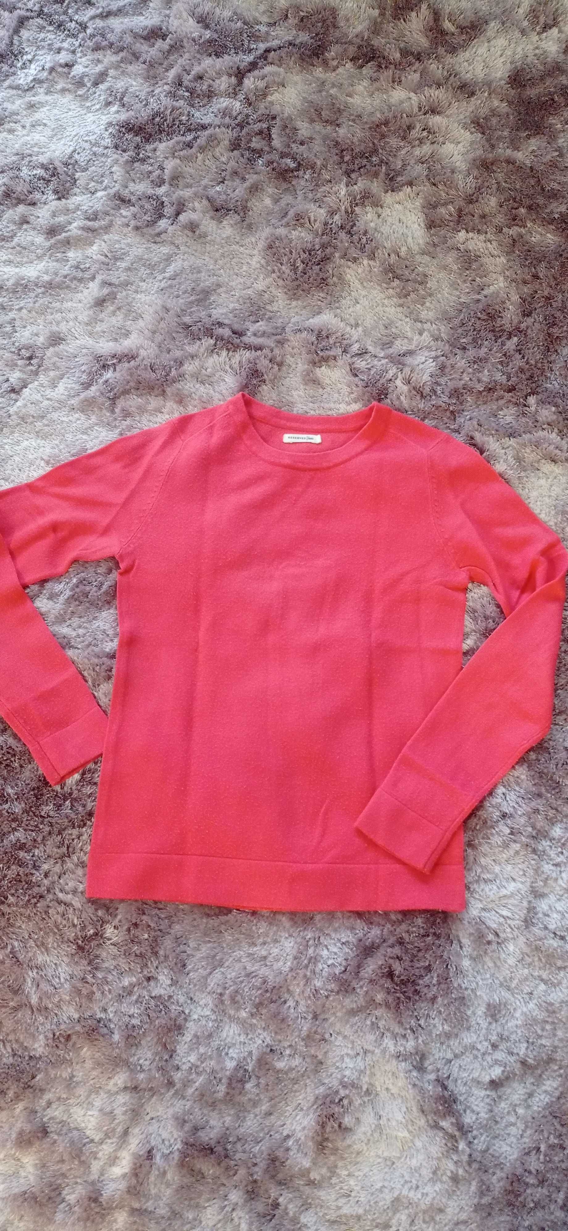 Malinowy sweter Reserved, r. 36.