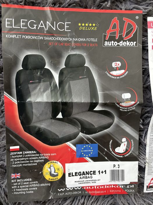 Pokrowce na fotele samochodowe Auto-Dekor Elegance materiałowe