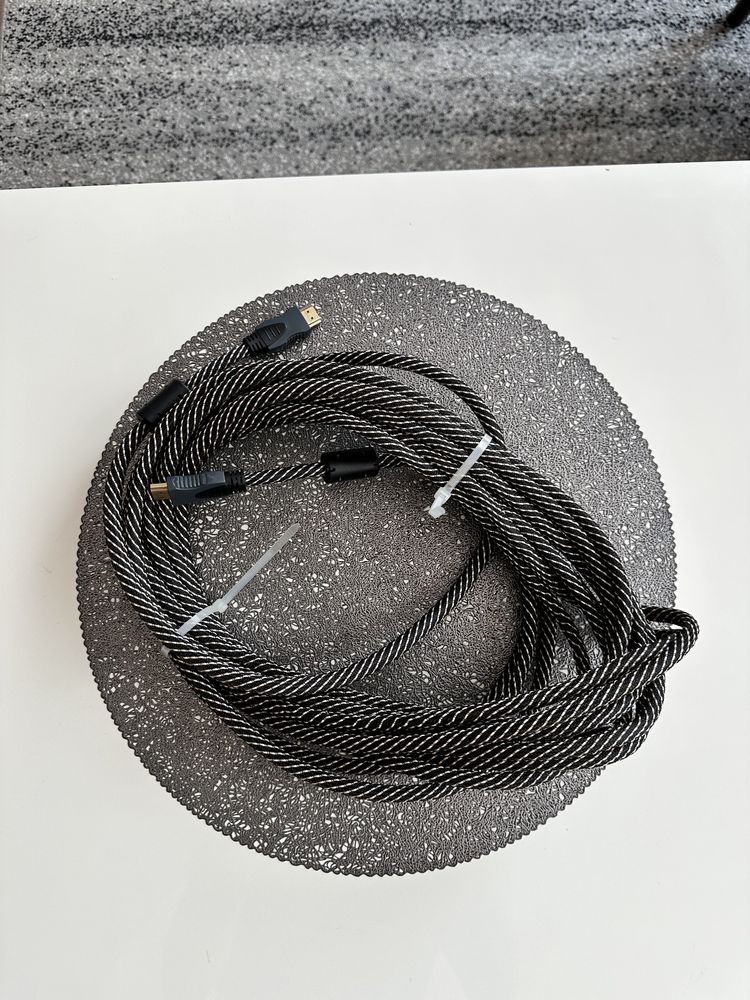 Kabel hdmi 10m czarny wzmacniany oplot